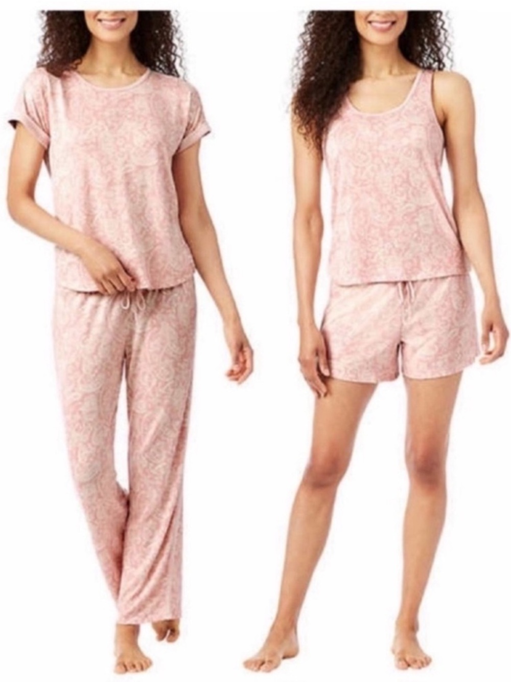 NWT Lucky Brand Ladies Women 4-piece Pajama Set PINK - size XL comfy loungewear